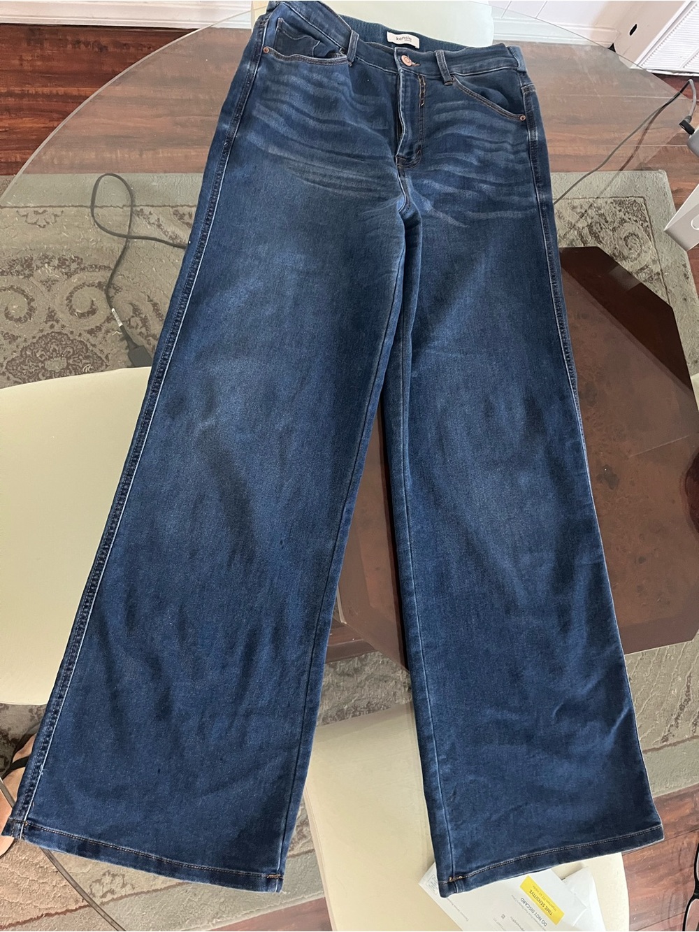Kensie Dark Blue Wide Leg Jeans